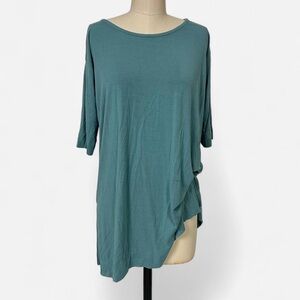 Peruvian Connection Viscose Teal Short Sleeve Top size S